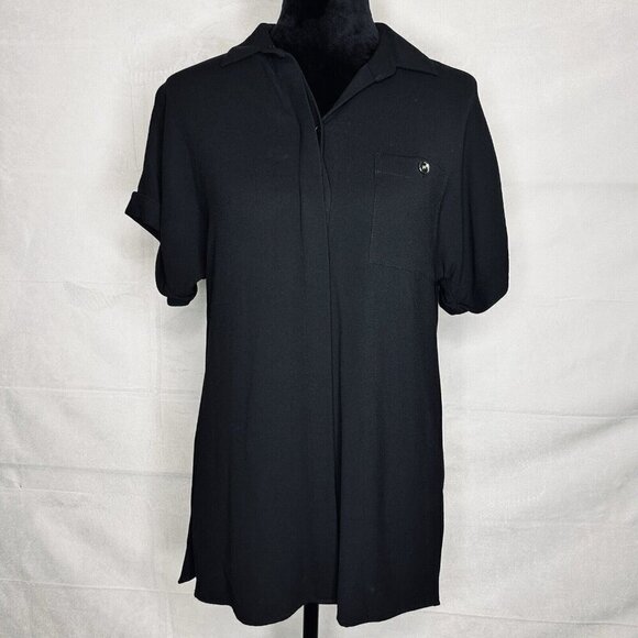 NWOT Worth New York Short-Sleeve Polo Blouse Women’s Size XS Rayon Blend - Picture 1 of 9